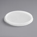 A white plastic lid for a Vigor round food storage container.
