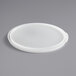 A white plastic Vigor food storage container lid.