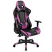 A purple and black Flash Furniture High-Back LeatherSoft swivel office chair.