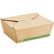 EcoChoice 7 3/4" x 5 1/2" x 2" Kraft PLA Lined Compostable #2 Take-Out Container - 200/Case Main Thumbnail 2