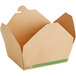 EcoChoice 7 3/4" x 5 1/2" x 2" Kraft PLA Lined Compostable #2 Take-Out Container - 200/Case Main Thumbnail 3