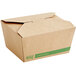 EcoChoice 4 5/8" x 3 1/2" x 2 1/2" Kraft PLA Lined Compostable #1 Take-Out Container - 450/Case Main Thumbnail 2