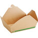 EcoChoice 7 7/8" x 5 1/2" x 3 1/2" Kraft PLA Lined Compostable #4 Take-Out Container - 160/Case Main Thumbnail 3