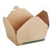 An EcoChoice kraft paper take-out container with a lid.