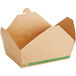 EcoChoice 7 3/4" x 5 1/2" x 2 1/2" Kraft PLA Lined Compostable #3 Take-Out Container - 200/Case Main Thumbnail 3