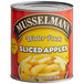 A #10 can of Musselman's water packed sliced apples with a label.
