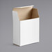 A white reverse tuck Lavex cardboard box with a lid open.