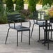 Lancaster Table & Seating Black Powder Coated Aluminum Outdoor Arm Chair Main Thumbnail 1