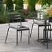 Lancaster Table & Seating Black Powder Coated Aluminum Outdoor Side Chair Main Thumbnail 1