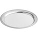 An American Metalcraft stainless steel serving tray with an embossed rim.