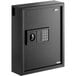 A black steel 360 Office Furniture wall mount key cabinet safe with electronic keypad lock.