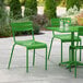 Lancaster Table & Seating Green Powder Coated Aluminum Outdoor Side Chair Main Thumbnail 1