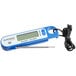An AvaTemp digital folding probe thermometer with a cord.