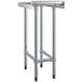 A Regency stainless steel filler table with metal legs.