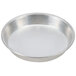 A silver pan with a white background.