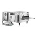 A Cooking Performance Group countertop impinger conveyor oven with a 32" metal belt.