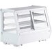 Avantco BCSS-35-HC 35" White Self-Serve Refrigerated Countertop Bakery Display Case with LED Lighting Main Thumbnail 2