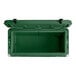 A hunter green CaterGator outdoor cooler with the lid open.