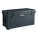 A black CaterGator outdoor cooler with black handles and a lid.