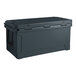A grey CaterGator outdoor cooler with a lid.