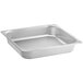 An Acopa Manchester square stainless steel food pan with a lid.