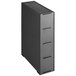 A black rectangular KleanTake cup dispenser cabinet with 4 slots.