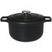 Chasseur 12 oz. Black Enameled Mini Cast Iron Pot with Cover by Arc Cardinal FN421 Main Thumbnail 1