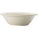A Libbey Porcelana white bowl with a white rim.