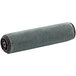 A gray fabric roller with black rubber.