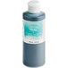 A close-up of a 4 oz. bottle of LorAnn Oils teal liquid gel food coloring with a black cap.