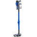 A blue and grey Lavex Pro stick vacuum with a blue handle.