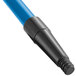 A blue threaded Lavex fiberglass broom/squeegee handle.