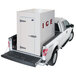 A white truck with a Leer 4' x 8' Auto Defrost medium temperature cooler in the back.