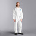 Malt Impact ProMax White Disposable Microporous Zipper Front Long Sleeve Coveralls with Open Wrists and Ankles Main Thumbnail 1