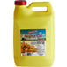 A yellow jug of Admiration 100% Peanut Oil with a label.