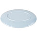 A light blue melamine platter with a white oval rim.