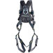 A black Honeywell Miller Revolution safety harness with white text on the straps.