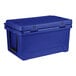 A navy blue plastic CaterGator cooler with handles.