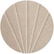 A close-up of a beige Versare SoundSorb beveled wall-mounted circle with lines in it.