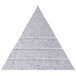 A marble gray triangle-shaped SoundSorb acoustic panel with beveled edges.