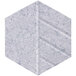 A marble gray hexagon-shaped SoundSorb wall tile.