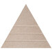 A close-up of a beige Versare SoundSorb beveled peak triangle.