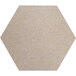 A beige hexagon-shaped flat wall-mounted acoustic tile.