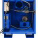 A blue Primo RAVEN-X coffee roaster with wires and cables.