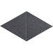 A dark gray rhomboid acoustic panel with beveled edges.