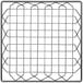 A square metal grid basket with lines.