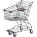 A Regency Supermarket gray shopping cart with wheels and a handle.