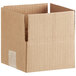 A Lavex cardboard shipping box with a cut out corner.