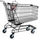 A black Regency Supermarket shopping cart with wheels.