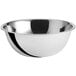 A stainless steel Choice mixing bowl.